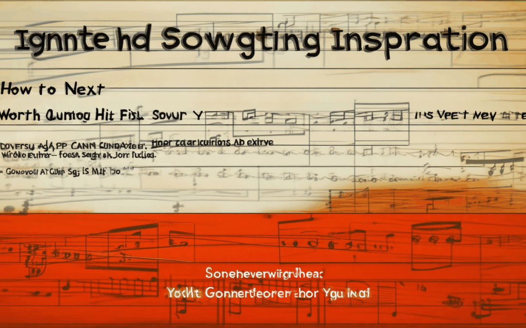 Ignite Your Songwriting Inspiration: How to Find Your Next Hit with a Songwriting Ideas Generator